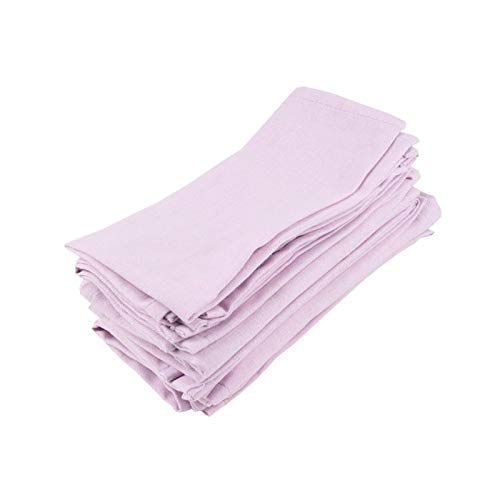 Wiederverwendbare Stoffservietten, Set von 12 Stück Tuch Servietten 40x40cm Baumwolle Leinen Servietten Tischsat Weiche Esstisch Servietten Matte Kinder Tisch Serviette Stoff(12 CJ006 4040Lavenda)