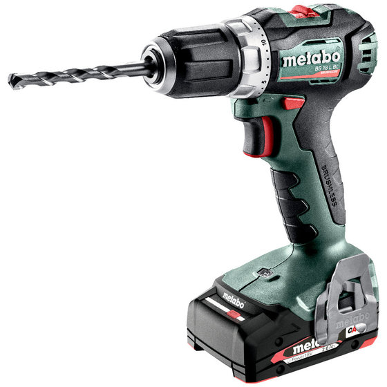 metabo® - Akku-Bohrschrauber BS 18 L BL (602326500), metaBOX 145, 18V 2x2Ah Li-Power + SC 30