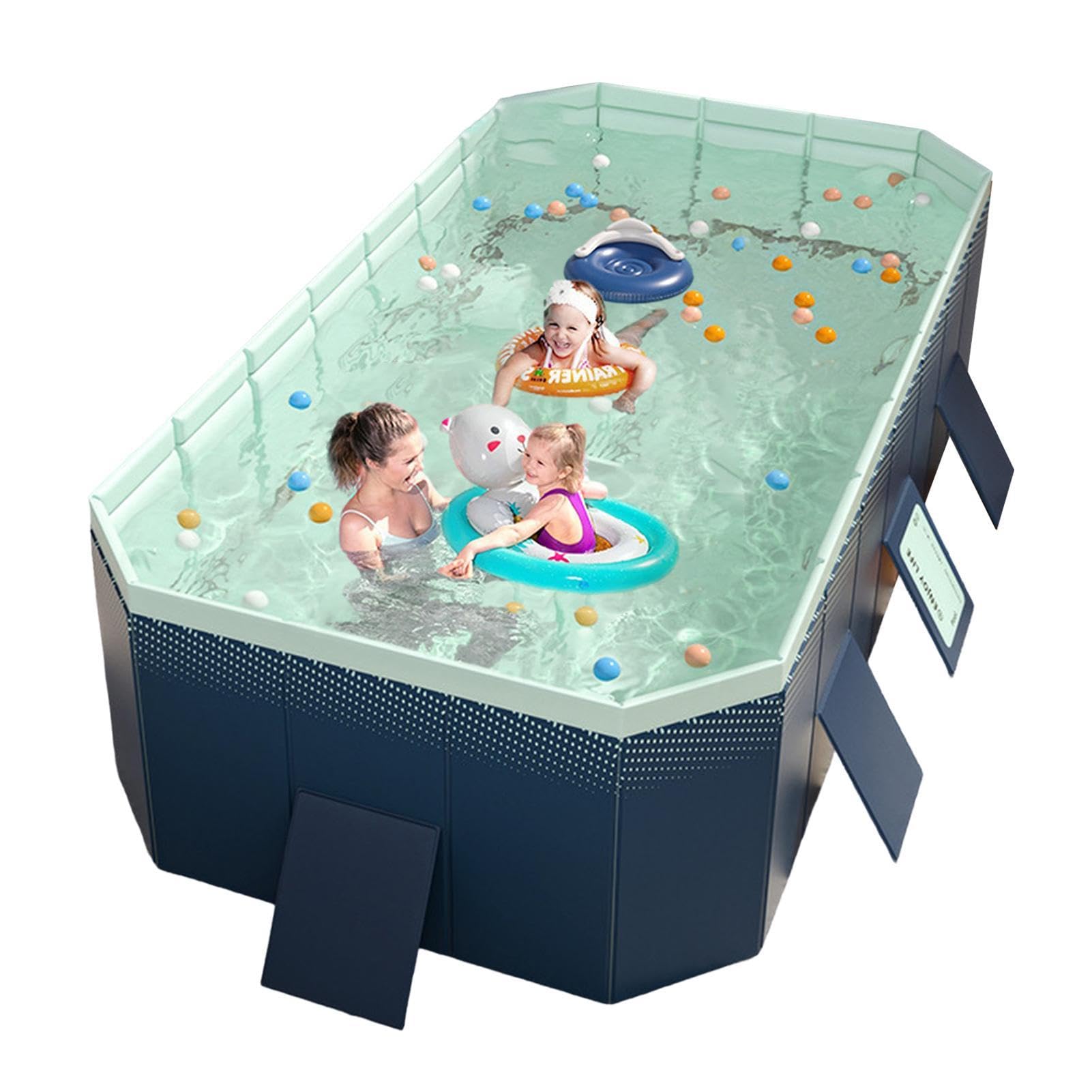 Aufblasbarer Pool, Familienplanschbecken, faltbarer Pool für Kinder, faltbare Schwimmbäder, aufblasbare Badewanne, oberirdischer Pool, für Abenteuer im Freien