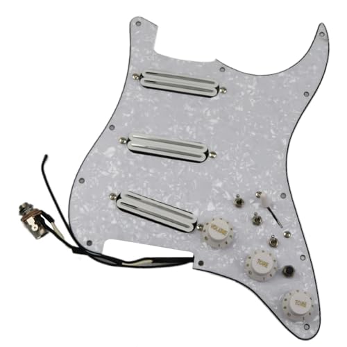 Schlagbrett-Tonabnehmer Upgrade Loaded SSS Schlagbrett-Tonabnehmer-Set, Multifunktionale Mini-Humbucker-Tonabnehmer, Verkabelung, Geeignet Für Gitarre (Color : 14)