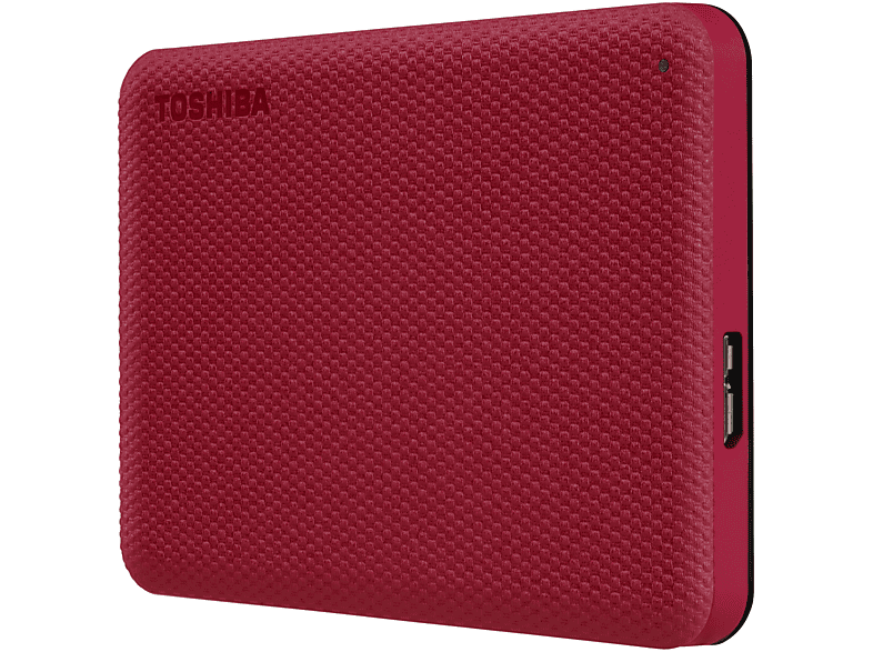 TOSHIBA Canvio Advance Festplatte, 1 TB HDD, 2,5 Zoll, extern, Rot