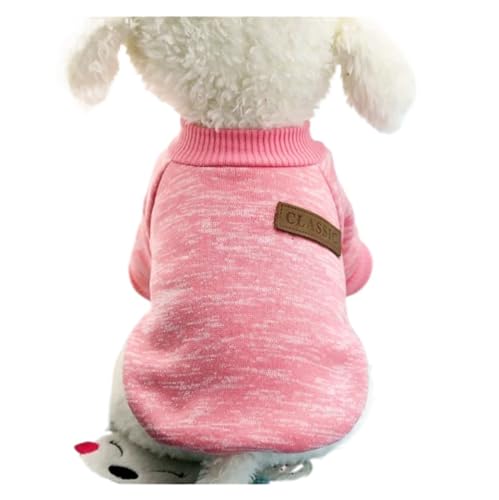 Hundekleidung für kleine Hunde, weicher Haustierpullover, für den Winter, Chihuahua-Kleidung, klassisches Haustier-Outfit, kleine Hundekleidung (einfarbig, L)