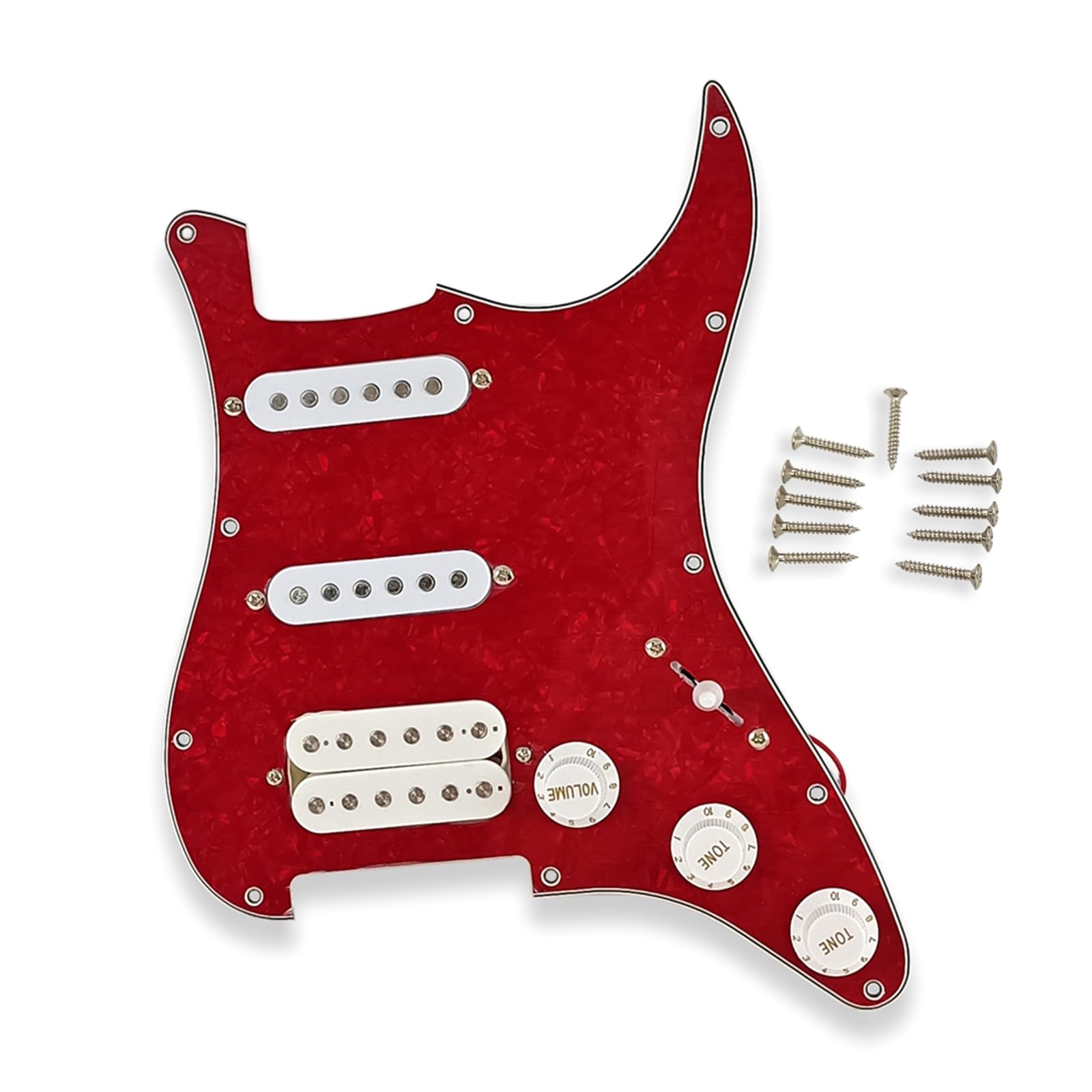 Gitarren-Tonabnehmer SSH Single Coil Gitarren-Tonabnehmer geladen vorverdrahtet Pickguard Pickups Gitarrenteile Gitarren-Tonabnehmer Ersatz Gitarren-Tonabnehmer Set vorverdrahteter Pickguard Single