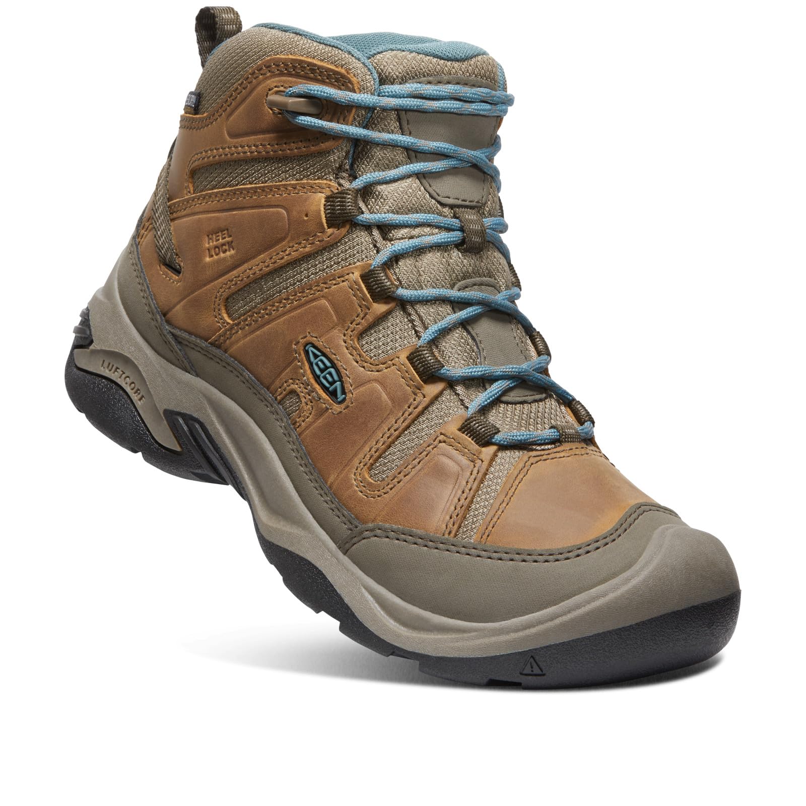 KEEN Damen Circadia Mid Waterproof Wanderstiefel, Toasted Coconut/North Atlantic, 37 EU