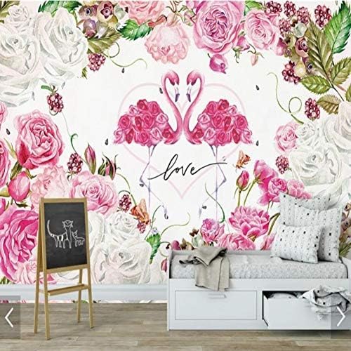 Flamingoblume 3D Tapeten Wanddekoration Fototapete Sofas Wohnzimmer Wandbild Schlafzimmer-430cm×300cm