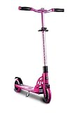 SIX DEGREES Aluminium Scooter Junior mit Klappmechanismus u. Ständer, 145 mm, höhenverstellbar, GS-geprüft, pink