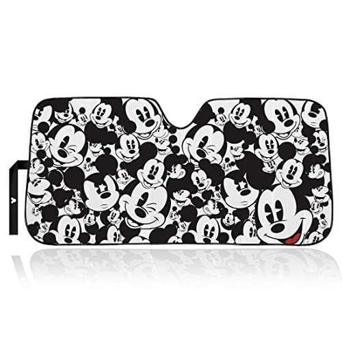 Plasticolor 003689R01 Mickey Mouse Expressions Akkordeon Style Auto LKW SUV Frontscheibe Sonnenschutz