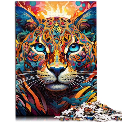 Puzzle Afrikanischer Leopard 1000-teiliges Puzzle Holzpuzzle Familienspiel zum Stressabbau Schwieriges Herausforderungspuzzle 1000 Teile (50 x 75 cm)