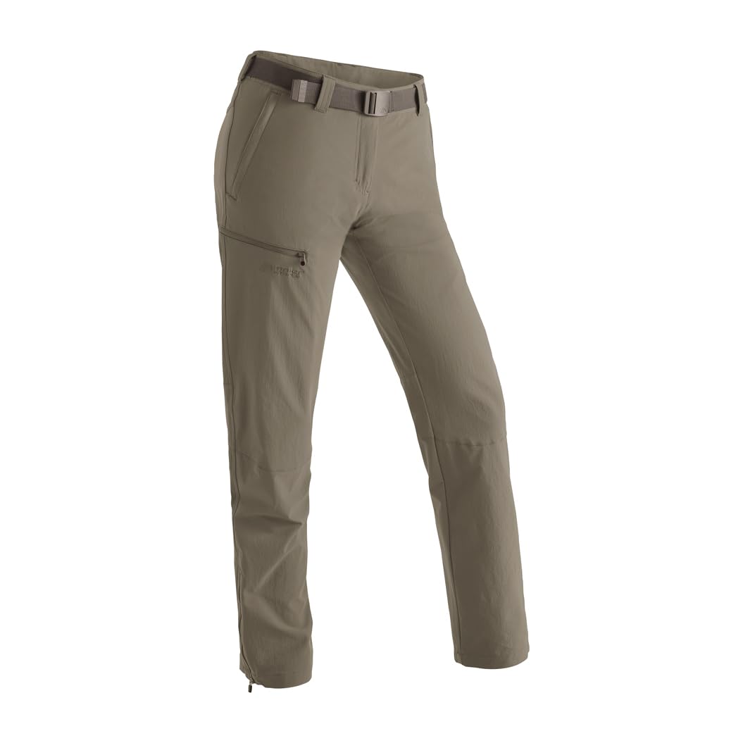 Maier Sports Inara Slim, Damen Wanderhose, Wasserabweisende Outdoorhose für Trekking und Hiking, Enganliegender Schnitt, PFC-frei, mSTRETCH pro 4 & Dryprotec, Braun, 22 (W35/L30)