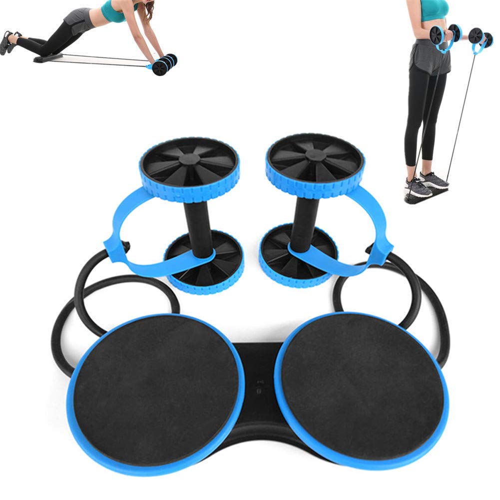 Bauchtrainer Roller Bauchtrainer Gerät Roller Heimfitnessgeräte Abdominal Exercise Roller Bauchrad Power Roller Ab Trainer blue,freesize