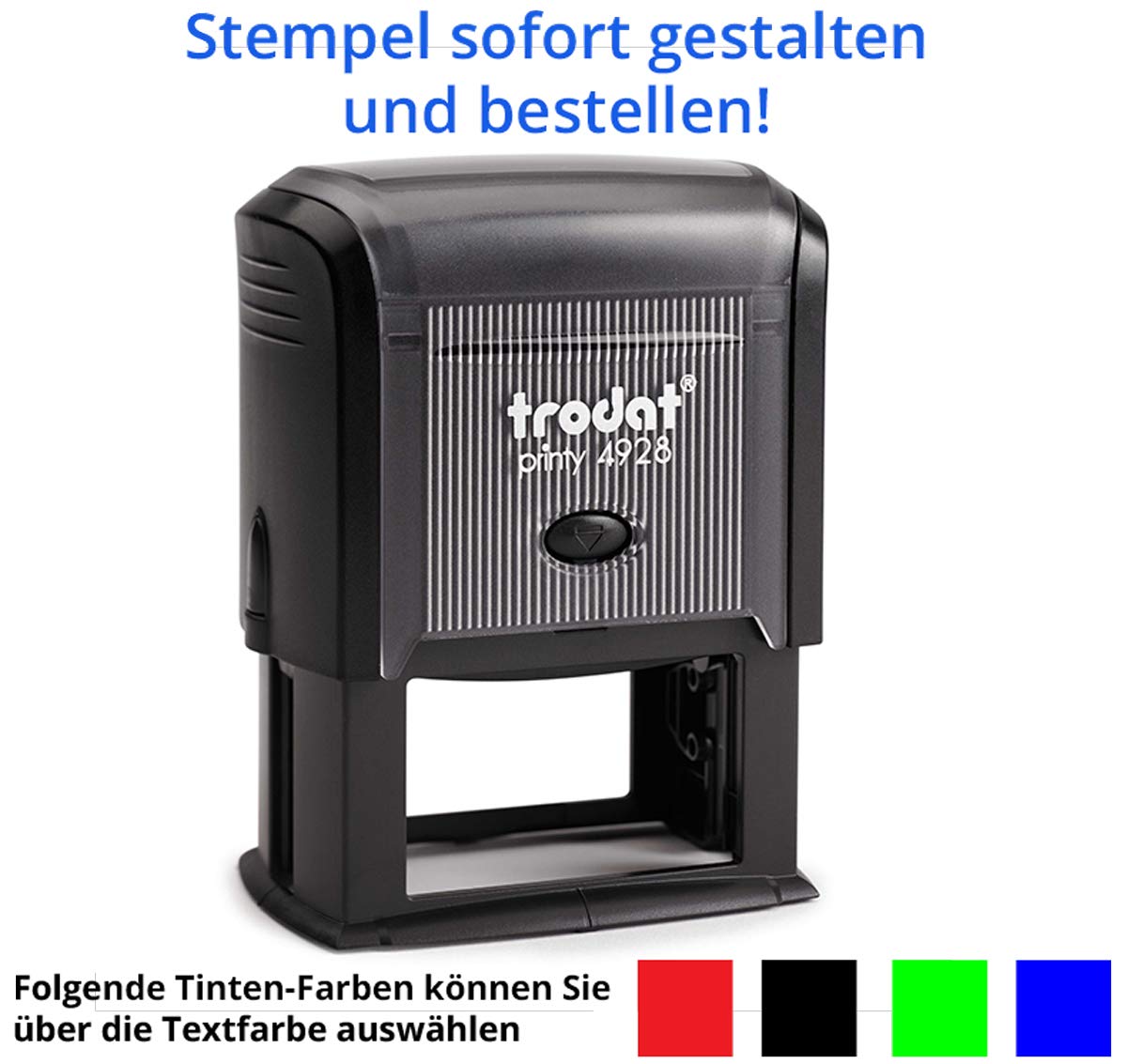 Stempel Trodat Printy 4928 (60x33 mm), für 9 Zeilen, in verschiedenen Farben, gleich Online gestalten!!! (schwarz)