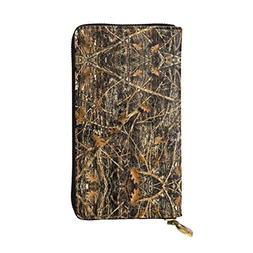 DMORJ Herbst Camoflauge Leder lange Clutch Geldbörse: 19 x 10 cm bequem leicht wasserdicht langlebig schönes Geschenk, schwarz, Einheitsgröße, Schwarz , Einheitsgröße