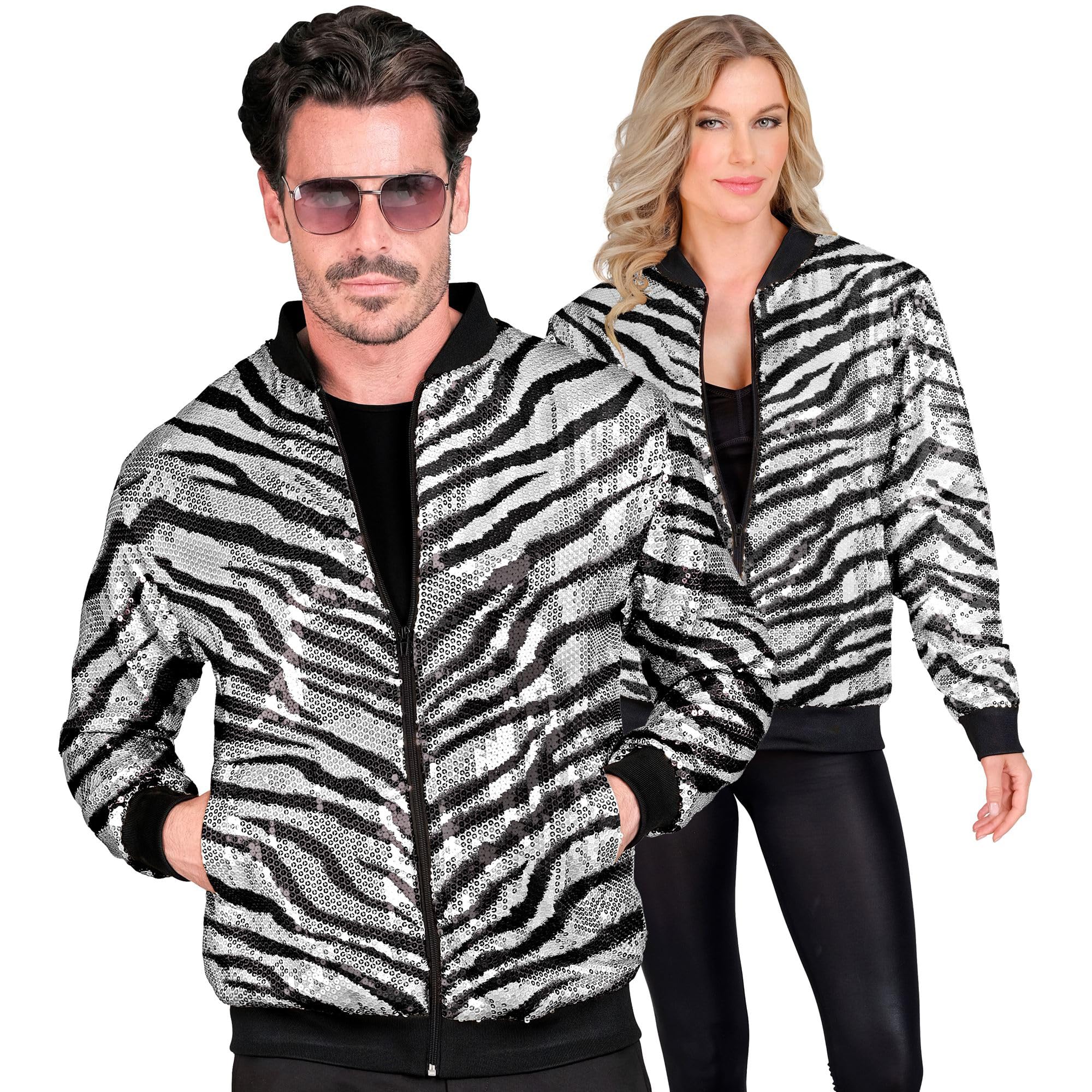 W WIDMANN MILANO Party Fashion - Party Fashion Bomberjacke, Pailletten Jacke, Weste, Party Outfit, Disco, Animal Print