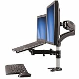 Startech.Com Supporto per Singolo Monitor con Base per Portatile ad Altezza Regolabile One Touch fino a 27"