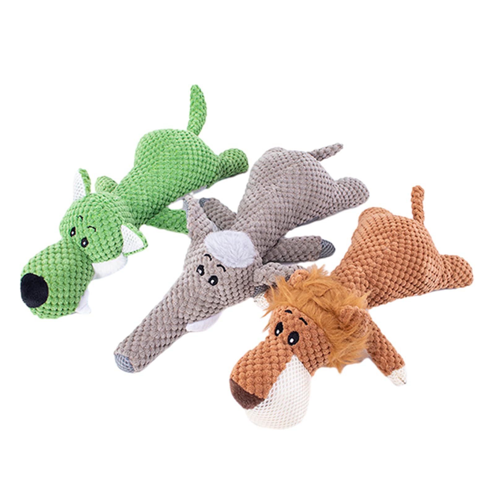 Ranuw Dog Plush Toy Soundable Chew Toy Interactive Dogs Aggressive Chewer Clean Toy Dog Squeaky Toy Indoor Pet Toy 3PCS Dog Plush Toy For Entertainment