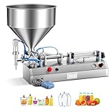 lwjunmm Abfüllmaschine automatisiert/manuell, paste Flüssigkeitsabfüllmaschine flaschenfüller Flaschenabfüllmaschine für Kosmetikcreme Lipgloss,100-1000ML