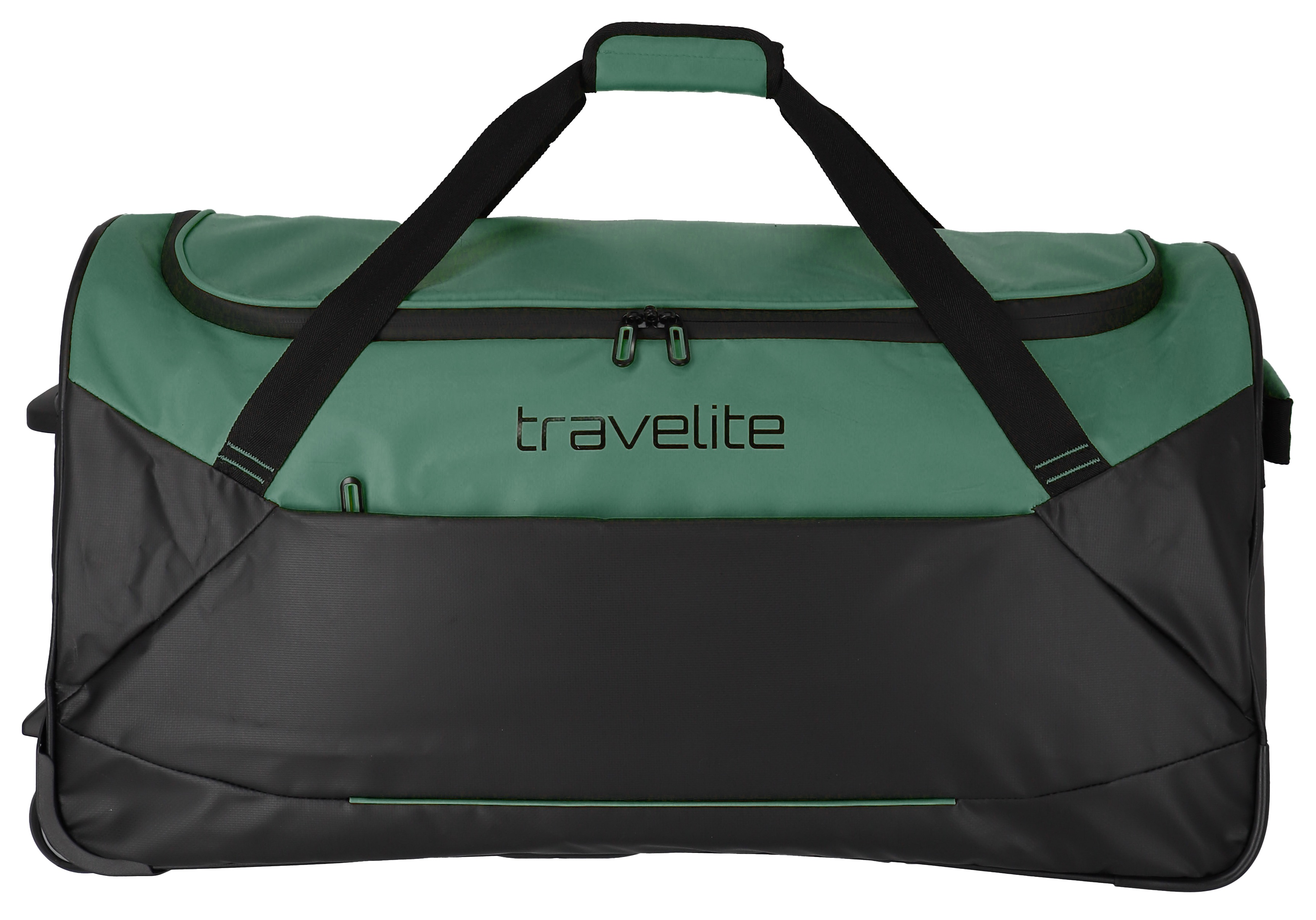 travelite Trolley Reisetasche mit Rollen aus wasserabweisendem Material, Basics Weichgepäck Rolltasche mit großem Hauptfach, 71 cm, 97 Liter