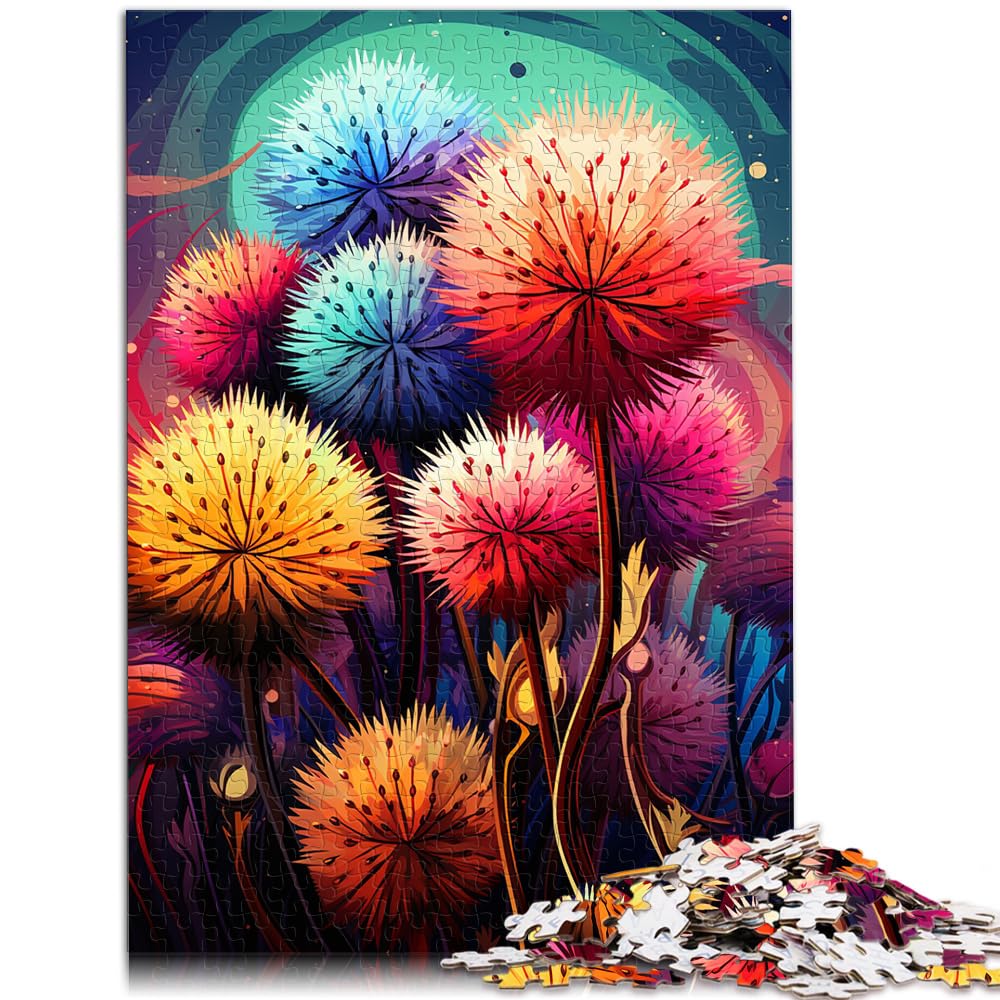 Spiel-Geschenk-Puzzle „Die farbenfrohe Psychedelia der Klette“, 1000-teiliges Premium-Puzzle, Holzpuzzle als Geschenk für Freunde und Familie, 1000 Teile (50 x 75 cm)