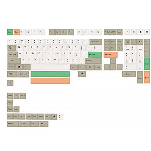 Pcivzxam 9009 Retro Ethermal Dye Sublimation Schriftarten PBT 130 Tastenkappenprofil für mechanische MX Switch Tastatur