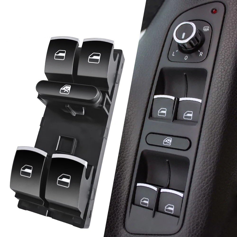 Fensterschalter Tasten Für Skoda Für Fabia Für Skoda Für Roomster Für 5J Fenster Master Switch Control Button 5ND959857 Autos Fensterh Taster Schalter(A)