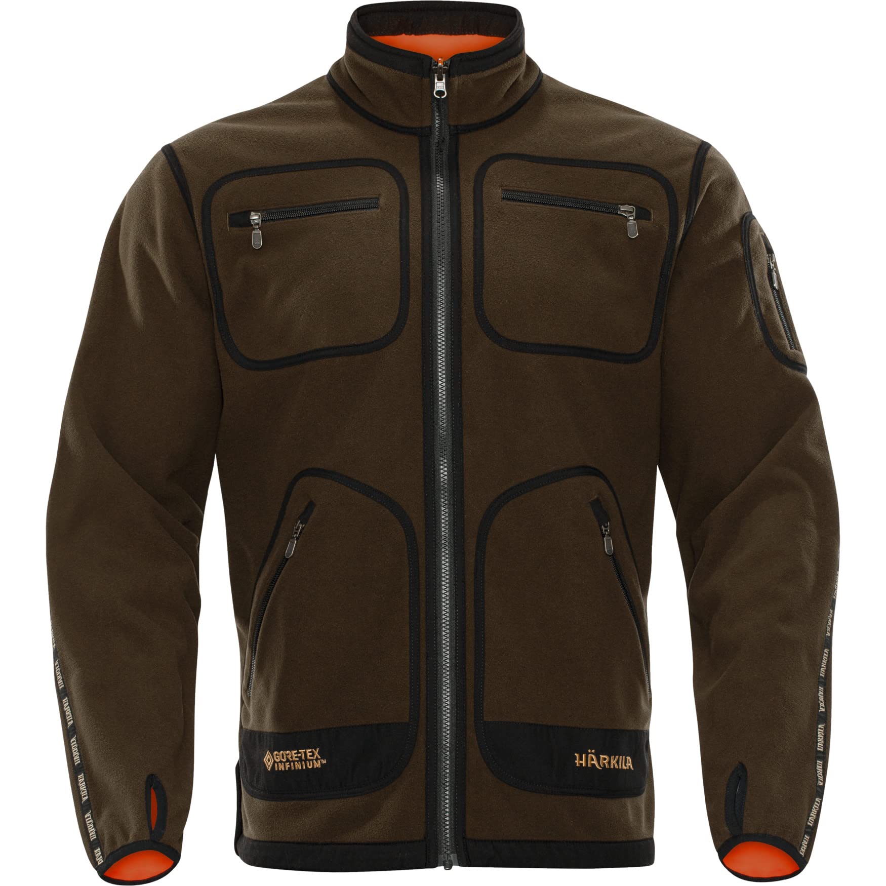 Härkila | Kamko fleece | Professionelle Jagd Kleidung & Jagd Zubehör für Herren & Damen | Skandinavische Qualität Made to Last | Hunting green/Orange blaze, XXL