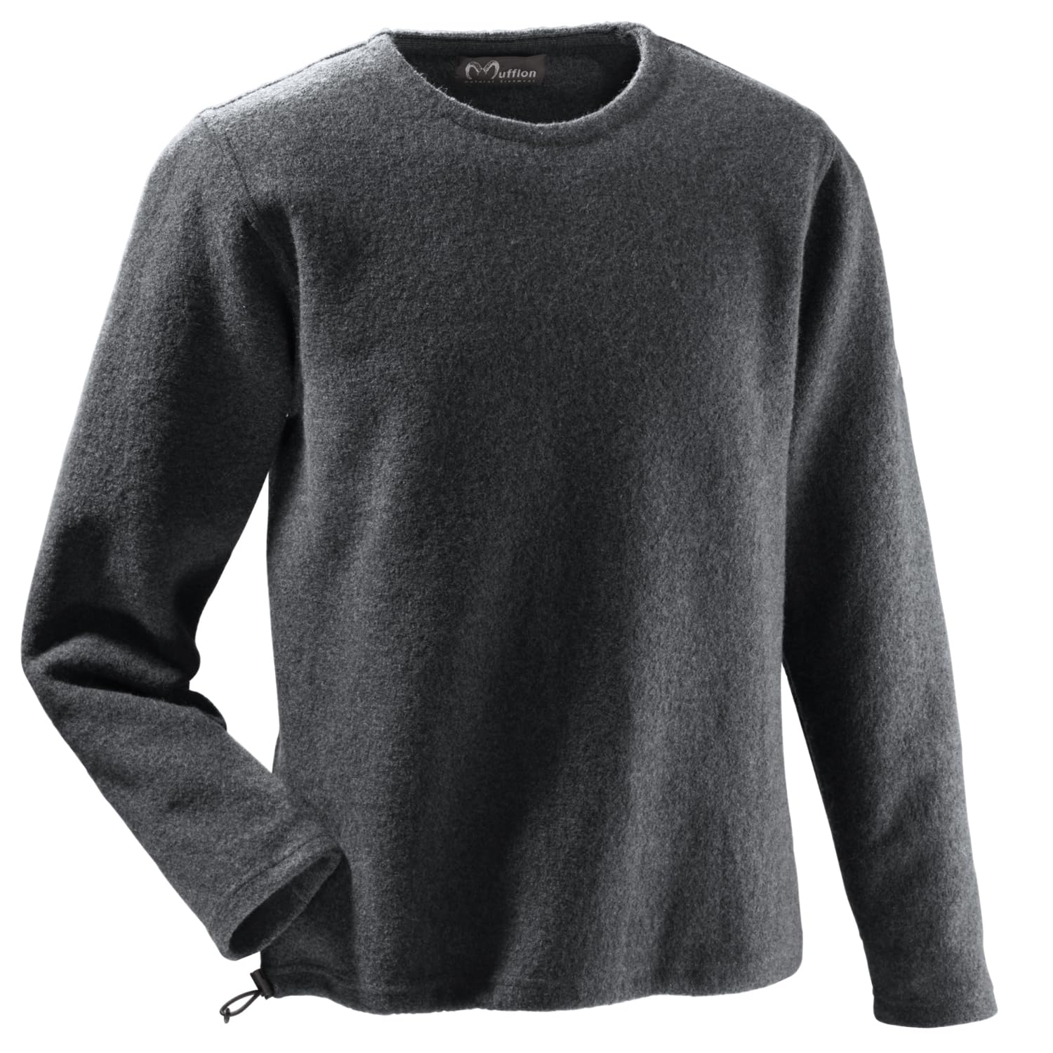 Mufflon Herren Wollpullover Mu- Leon W100 Anthra dunkelgrau - L