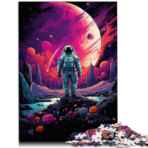 Puzzlespiel Bunte Psychedelia für abenteuerlustige Astronauten 1000-teiliges Puzzle für Erwachsene, Holzpuzzle, Weihnachts- und Geburtstagsgeschenke, 1000 Teile (50 x 75 cm)