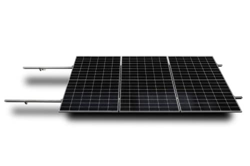 Solar Halterung für 4 Solarmodule Alu-Profilschiene Solarpanele auf Ziegeldach Schrägdächer Photovoltaik Balkonkraftwerk Aufständerung geeignet für Modul Rahmenhöhe 30mm