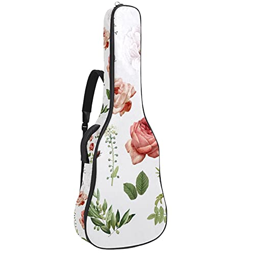 Anfänger Akustikgitarre Bundle Full Size Fichtendecke Cutaway Akustikgitarre Tasche,Blumen