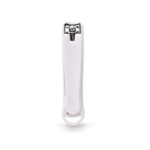 SUICRA Nagelknipser Fingernagelknipser Zehennagel Großer Kohlenstoffstahl Nagelschneider, Professioneller Maniküre Trimmer Zehen Nagelschere Clip Catcher (Color : White)