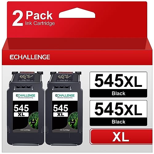 ECHALLENGE PG 545 XL Schwarz Kompatibel für Canon Druckerpatronen 545 Multipack Black für MX495 Patronen Pixma TS3350 MG2550s TS3150 TR4550 MG3050 TR4551 MG2950 MX490 MG2555s (2 Schwarz)