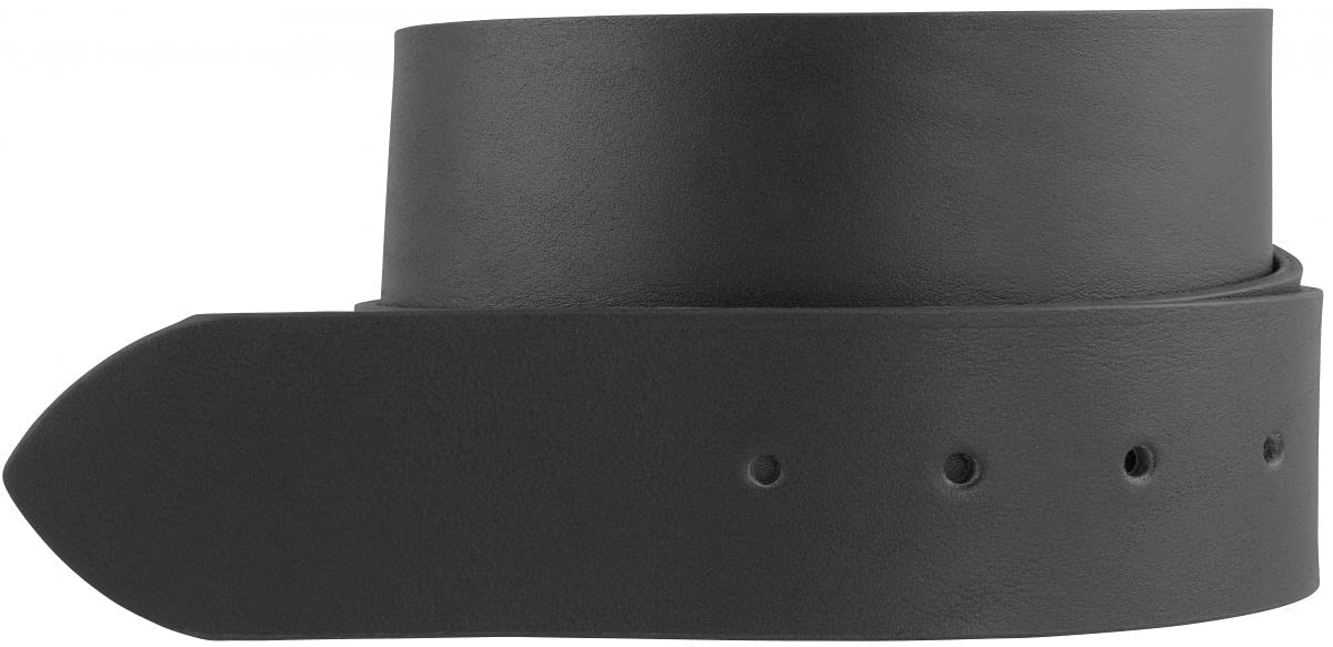 BELTINGER Wechselgürtel aus Vollrindleder ohne Schnalle 4,5 cm | Druckknopf-Gürtel für Damen Herren 45mm | Breiter Leder-Gürtel | Schwarz 110cm