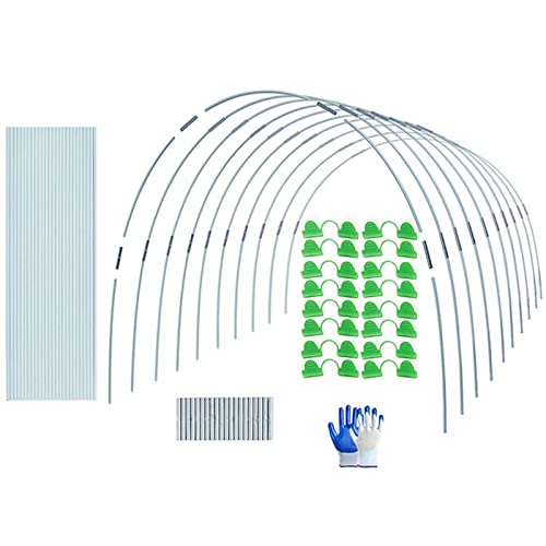 UKALOU Gartenreifen, 115 Stück, biegbarer Rost-Gartenreifen, Gewächshausrahmen, Gartennetz-Set mit Reifen, Garten-Reifen für Hochbeete