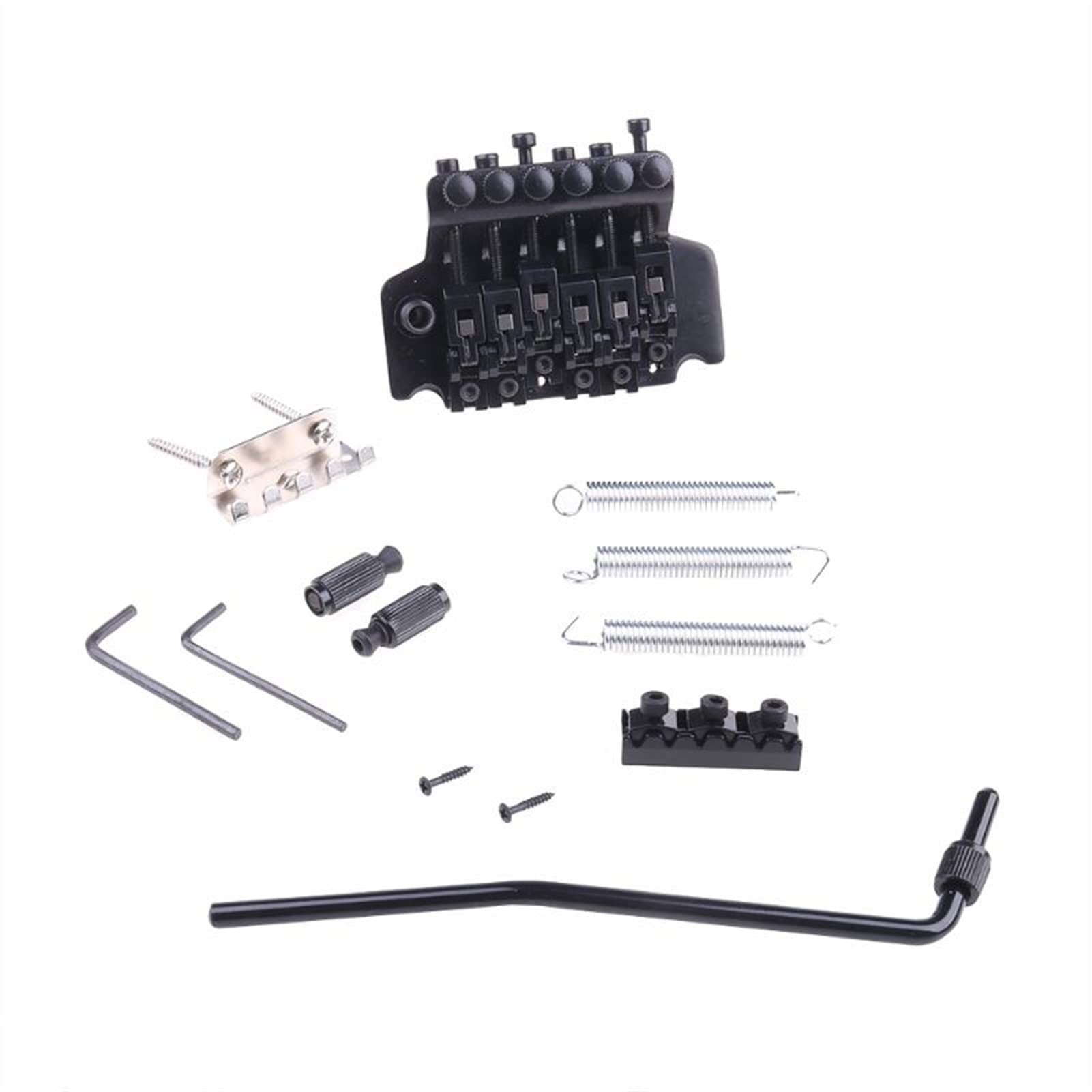 1 Set Black Tremolo Bridge Doppelverriegelungssystem Gezierte E-Gitarren-Strings Bridge Guitar Parts Tune-o-matic Steg