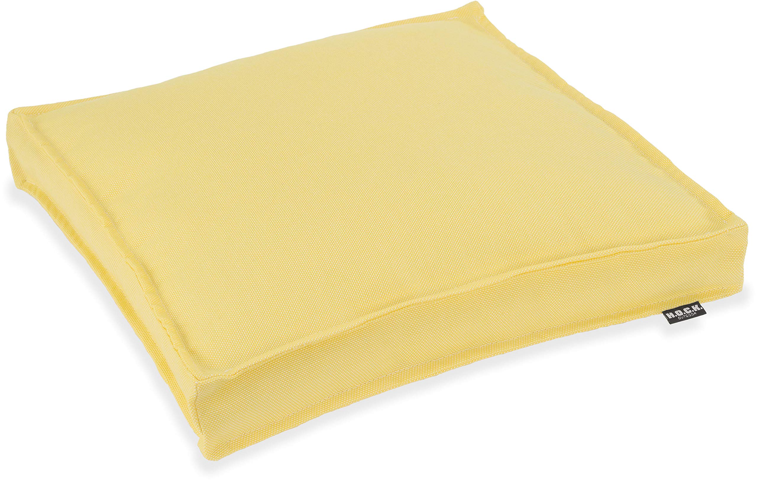 HOCK Caribe Outdoor Sitzkissen CLOU Stuhlkissen wasserabweisend/lichtecht (6-7) 40x40x5cm gelb Yellow Limon