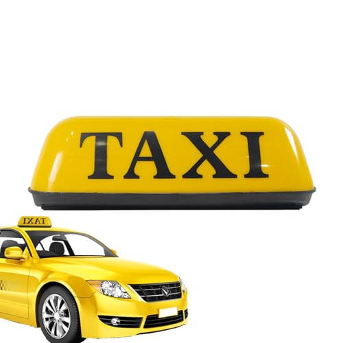 Aizuoni Taxi-Schild,Taxi-Schilder für Autos, Auto Taxi Licht Dekor, Taxi-Leuchtschild, Autodachlampenschild, helles Taxilicht, sichtbare 12-V-Autodachlampe für sichere Fahrten