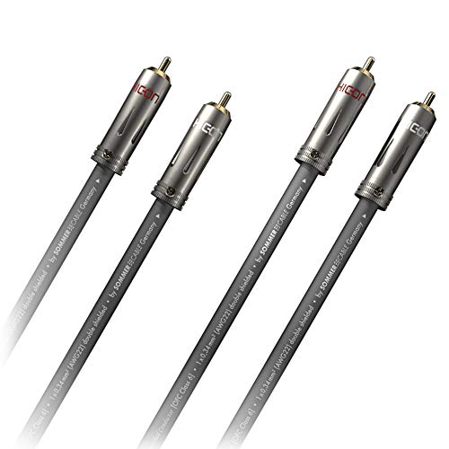 HICON 2m Stereo NF- Phonokabel Stratos by SOMMER CABLE High-End Cinchkabel 1x 0,34 mm² 200cm - ST8F-0200