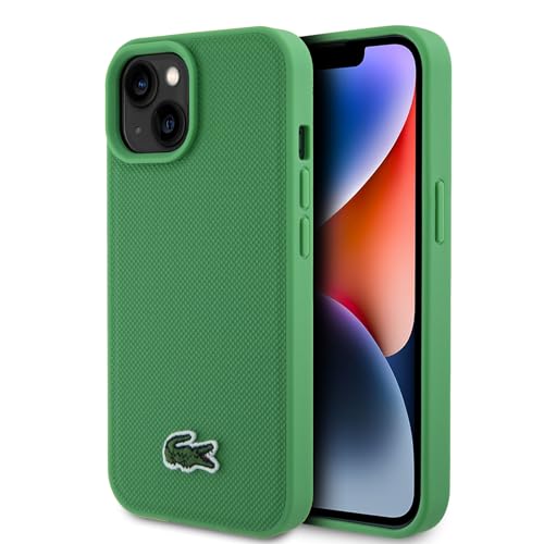 Lacoste LCHMP15SPVCN Hülle für iPhone 15 6.1" Grün hardcase Iconic Petit Pique