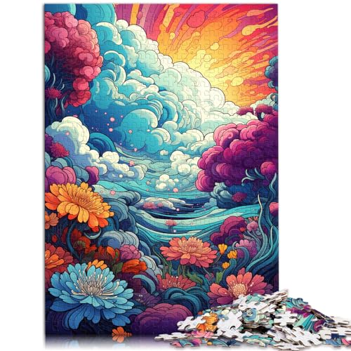 Puzzlespiele, farbenfrohes Fantasiegemälde mit Blumenmeer, Puzzles für Erwachsene, 1000 Puzzles, anspruchsvolles Puzzlespiel und Familienspiel, 1000 Teile (50 x 75 cm)