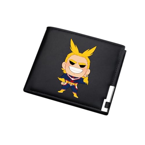 RYNDEX My He-ro Academ-ia Kartenetui Anime, Karikatur Portmonee Klein Kompakt, PU Leather Geldbörse Brieftasche Wallet(Color:Multicolor 18)