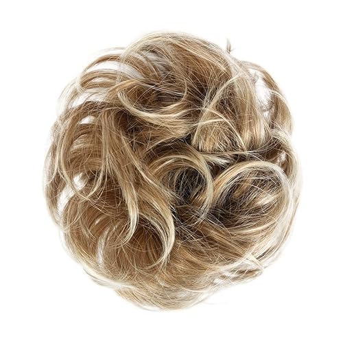 Bun Haarteile (1/2 Stück) Dutt-Pferdeschwanz-Haarverlängerungen for Frauen, Mädchen, Kinder, synthetische lockige Donut-Chignon-Haarteile, elastisches Haarband, Hochsteckfrisur, Chignon, flauschiges,