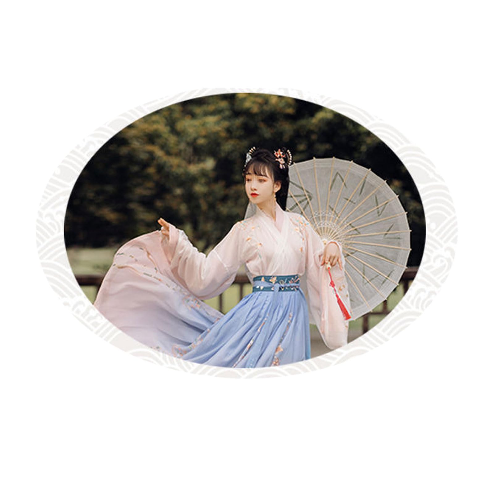 OZMDXKJ Traditionelles chinesisches Hanfu-Deluxe-chinesisches Prinzessinnen-Hanfu-Cosplay-Outfit, Größe L = Brustumfang 96 cm, Rosa