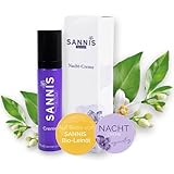 SANNIS Nachtcreme auf Basis von Bio-Leinöl 75ml I von der Natur inspirierte Nachtpflege Gesichtscreme mit Omega 3 & Antioxidantien I reichhaltige Feuchtigkeitscreme für einen vitalen Teint