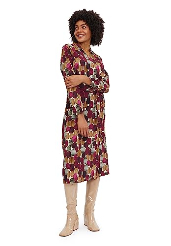 Cartoon Damen Casual-Kleid mit Gürtel Weiß/Violett,44