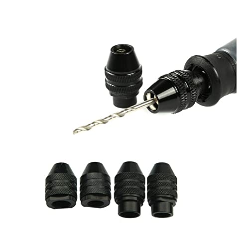 KhUKhu 0,3–3,2 mm Multi-Bohrfutter, schlüssellos, für Rotationswerkzeuge, schlüssellose Bohrer-Spannfutter, Adapter-Konverter, Universal-Mini-Bohrfutter (Farbe: kurzes Modell B)