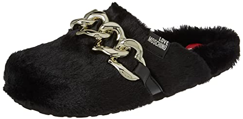 Love Moschino Damen Scarpad.birki30 Peloson Schuh, Schwarz, 38 EU