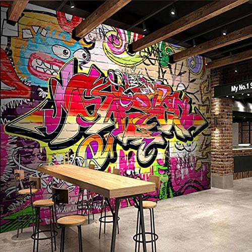 Wall Street Graffiti Ktv 3D Tapeten Wanddekoration Fototapete Sofas Wohnzimmer Wandbild Schlafzimmer-200cm×140cm