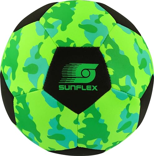 Sunflex Neopren Zubehör Fußball Camo Green | Beach-Fußball zum Barfuß Spielen | weich und robust für Strand, Wiese und Wasser | für Jede Altersgruppe