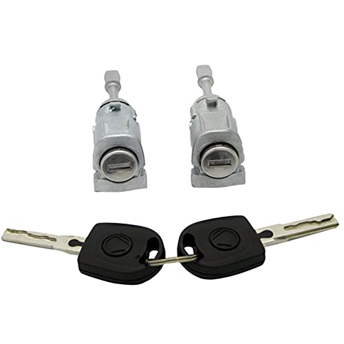 VLZUNO Links RECHTS TÜRSCHLOSS Zylinder MIT 2 GLEICHEN SCHLÜSSELN, for VW, for Passat, for Seat, Toledo Leon Arosa Lupo 1998-2005 3B0837167 3B0837168 Autotür-Schließzylinder