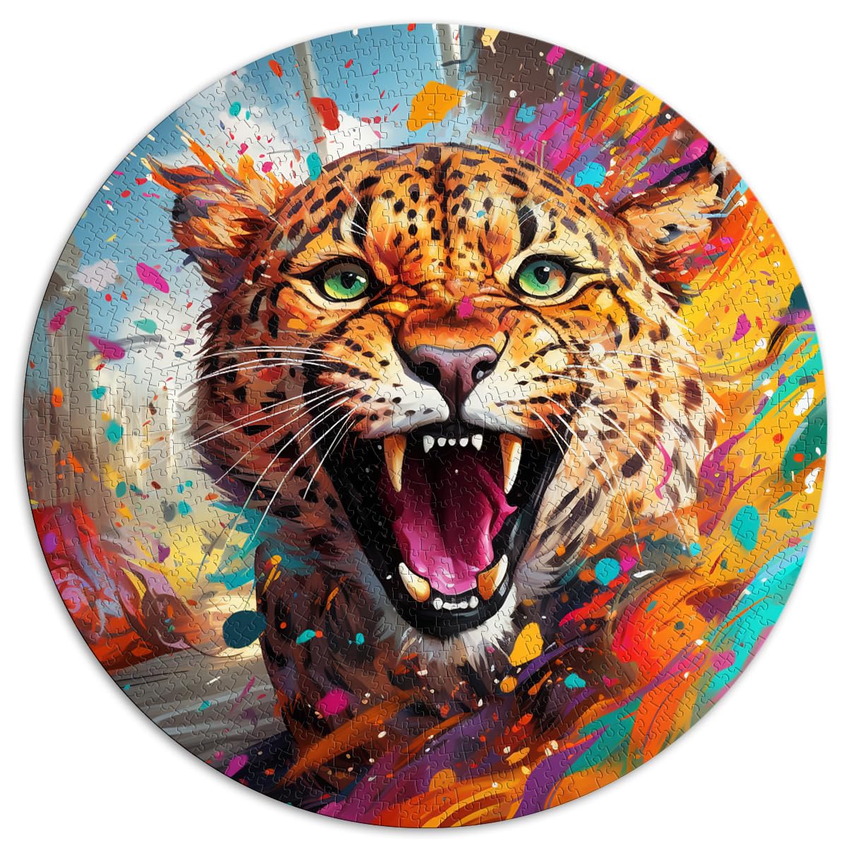 Puzzle-Geschenk, Gepard, 1000 Teile, Puzzle, 67,5 x 67,5 cm, Puzzle, praktisches Spiel, Familiendekoration, dekomprimierendes geistiges Lernspielzeug